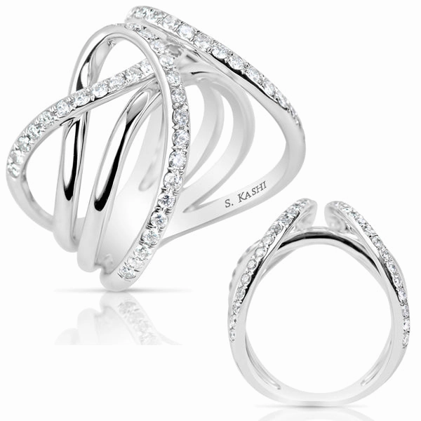 0.86 ctw. WHITE GOLD DIAMOND FASHION RING D4455WG