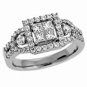 0.86 ctw. WHITE GOLD DIAMOND RING D4033WG