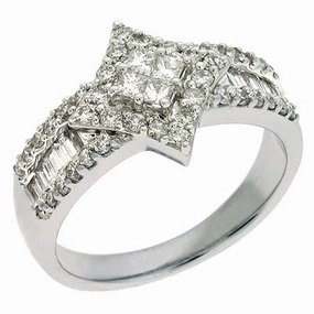0.87 ctw. WHITE GOLD DIAMOND RING D3737WG