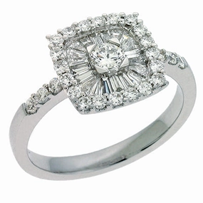 0.88 ctw. WHITE GOLD DIAMOND RING D3959WG