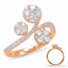0.89 ctw. ROSE GOLD DIAMOND FASHION RING D4545RG