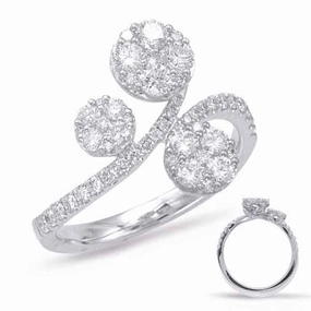 0.89 ctw. WHITE GOLD DIAMOND FASHION RING D4545WG
