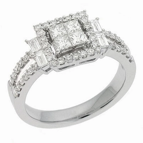 0.89 ctw. WHITE GOLD DIAMOND RING D3954WG