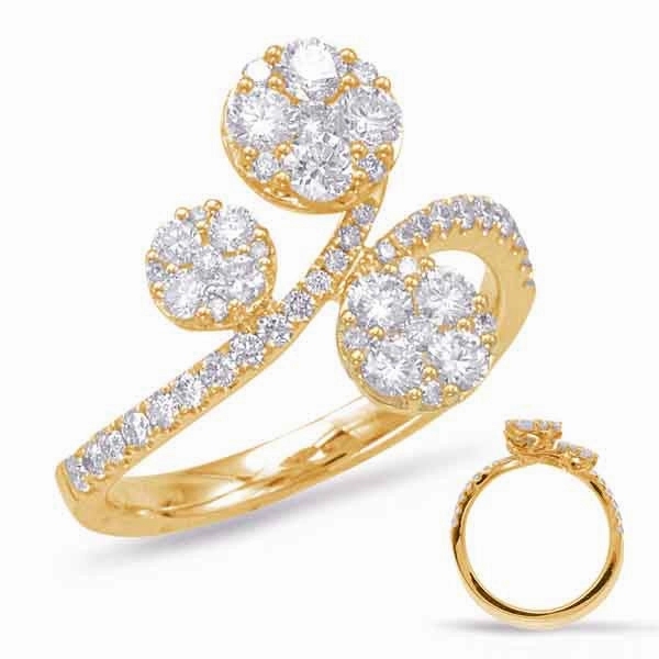 0.89 ctw. YELLOW GOLD DIAMOND FASHION RING D4545YG