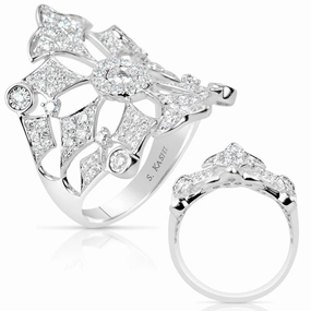 0.90 ctw. WHITE GOLD DIAMOND FASHION RING D4449WG