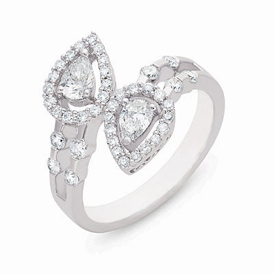 0.90 ctw. WHITE GOLD DIAMOND RING D3963WG