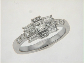 0.91 ctw. WHITE GOLD DIAMOND RING D3964WG