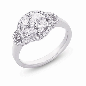 0.92 ctw. WHITE GOLD DIAMOND RING D3931WG