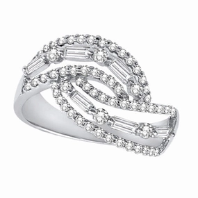 0.94 ctw. WHITE GOLD DIAMOND FASHION RING D4097WG