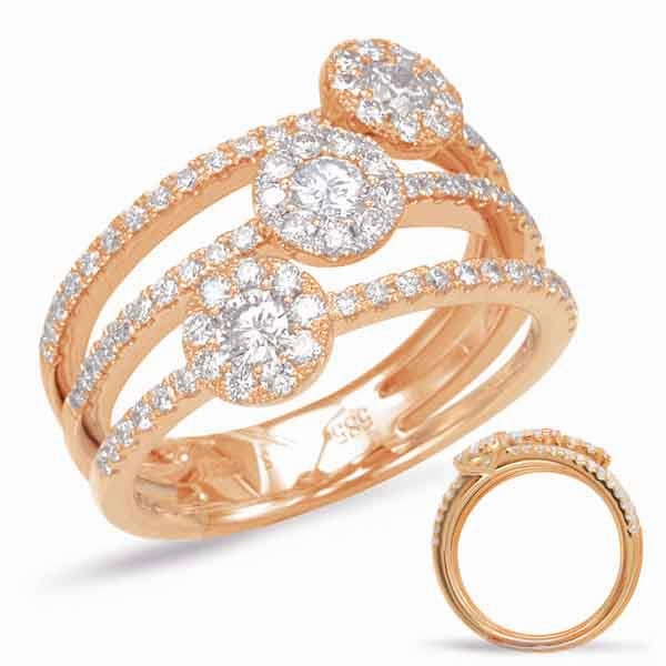 0.95 ctw. ROSE GOLD DIAMOND FASHION RING D4547RG