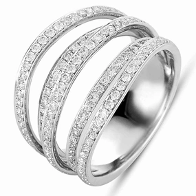 0.95 ctw. WHITE GOLD PAVE RING D4168WG