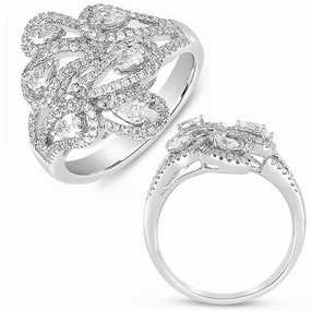 0.96 ctw. WHITE GOLD DIAMOND FASHION RING D4341WG