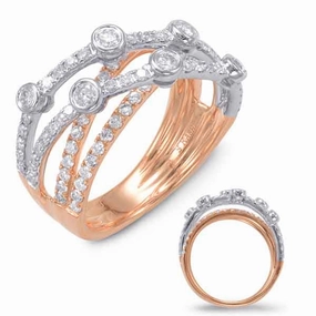 0.99 ctw. WHITE & ROSE GOLD DIAMOND FASHION RING D4408RW