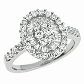 0.99 ctw. WHITE GOLD DIAMOND RING D3788WG