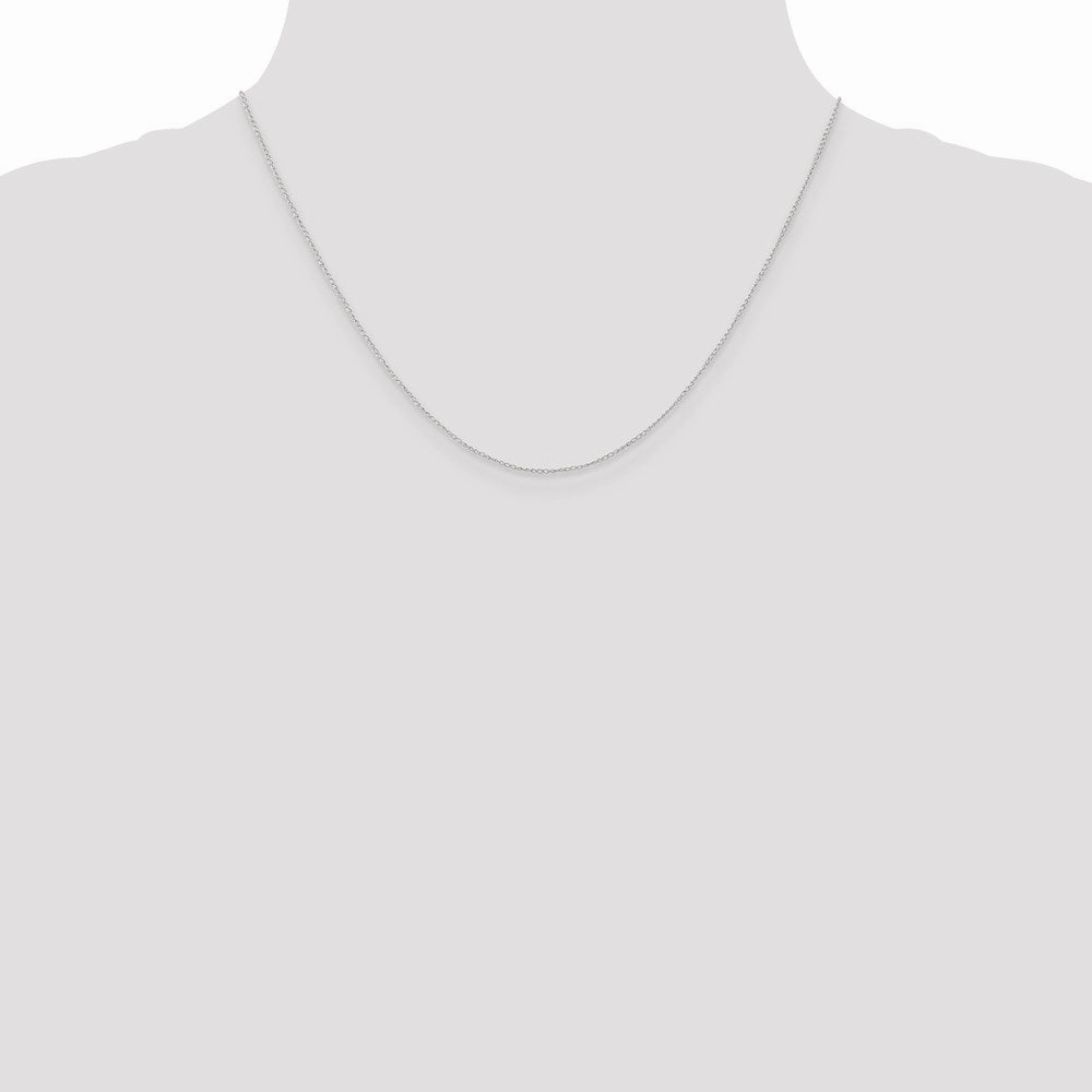 10k White Gold .5 mm Carded Curb Chain | 10K8CW