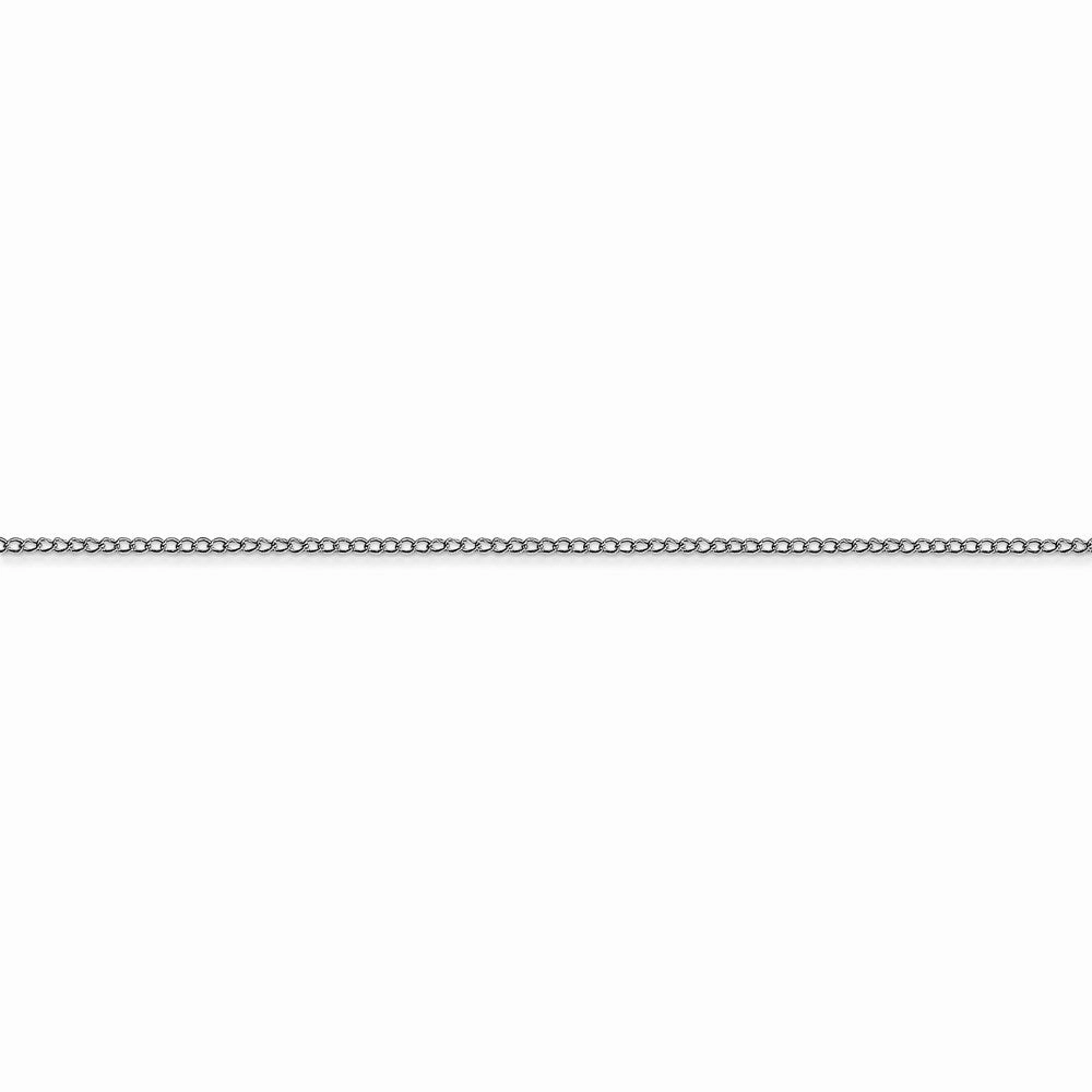10k White Gold .5 mm Carded Curb Chain | 10K8CW