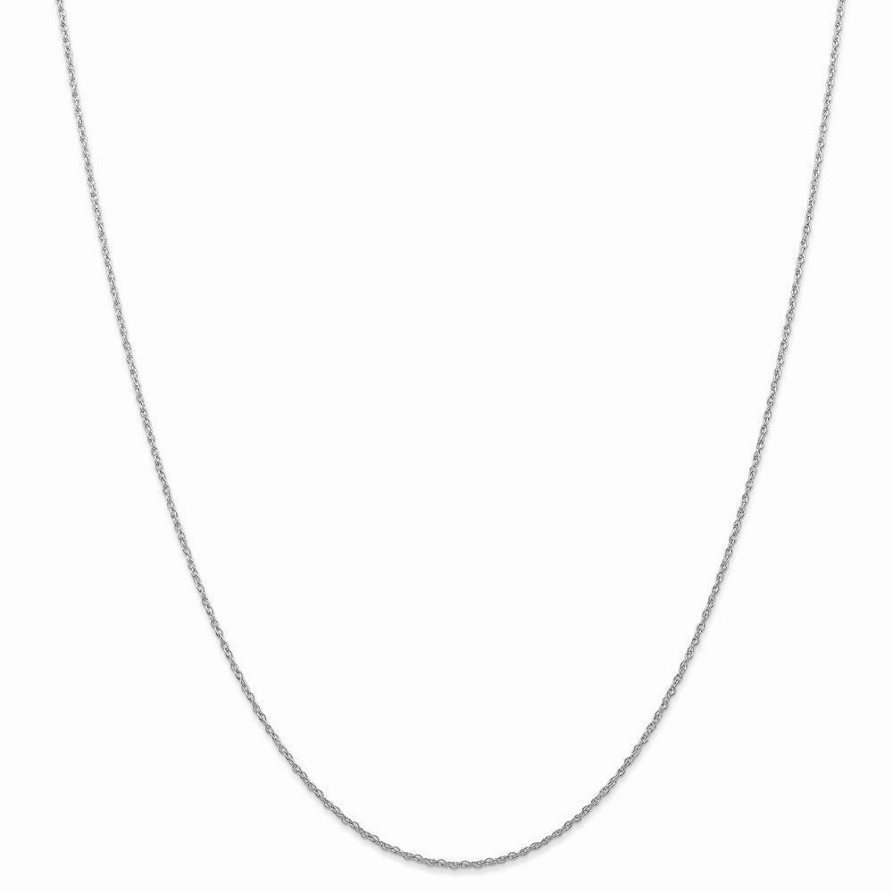 10k White Gold Carded Rhodium-plated 0.70mm Rope Chain | 10K7RW