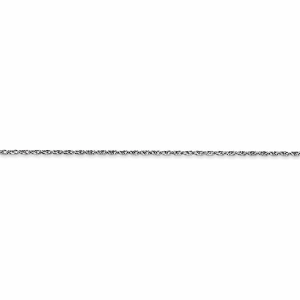 10k White Gold Carded Rhodium-plated 0.70mm Rope Chain | 10K7RW