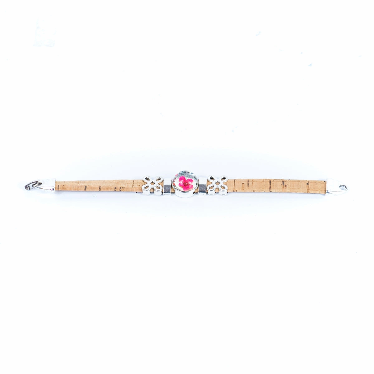 10mm flat cork wire and natural cork dried flower patch handmade ladies fashion bracelet BR-235-5 random
