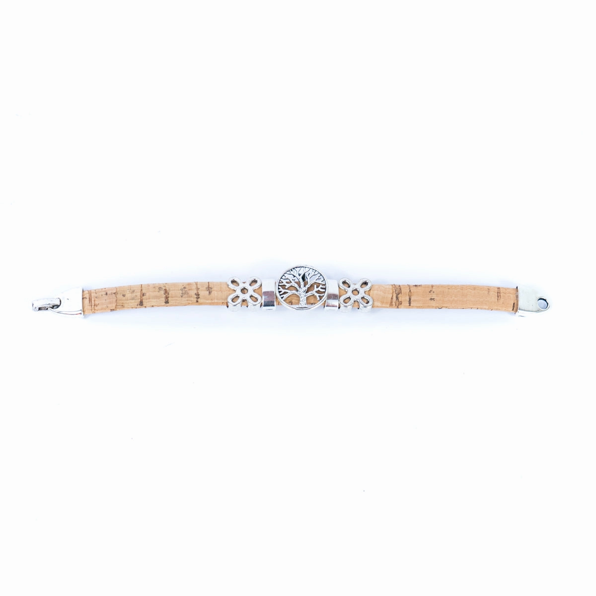10mm flat wire colored cork wire and tree alloy hardware handmade ladies bracelet BR-101-MIX-5