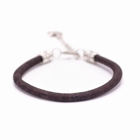 10units-Brown Cork Cord Handmade Bracelet Br-01-b-10