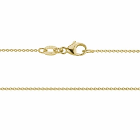 14k Gold 0.9mm Cable Chain Necklace