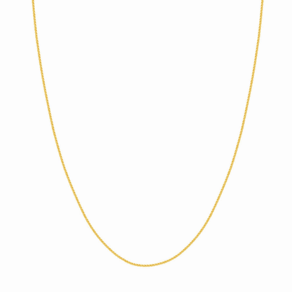 14k Gold 1.05mm Wheat Chain