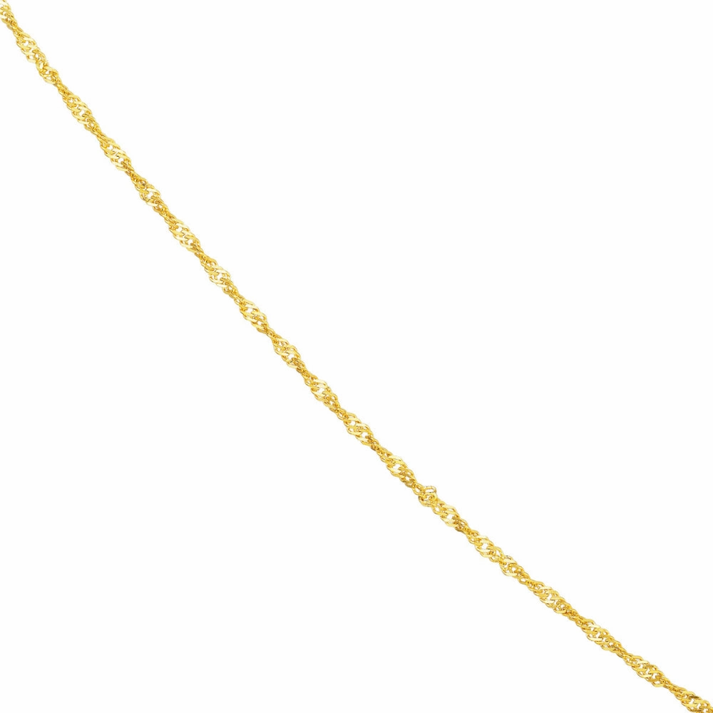 14k Gold 1.15mm Singapore Chain