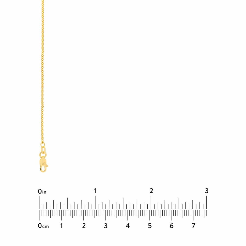 14k Gold 1.5mm Cable Chain, 18"