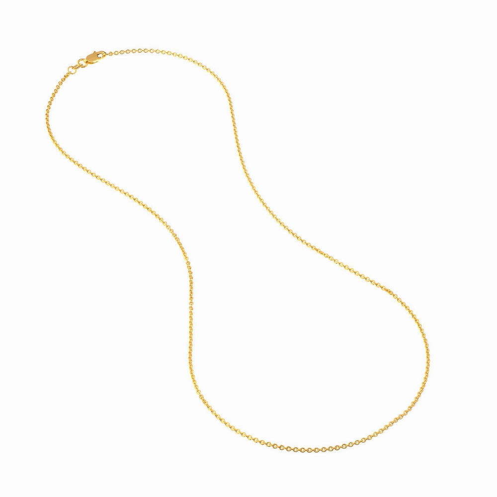 14k Gold 1.5mm Cable Chain, 18"