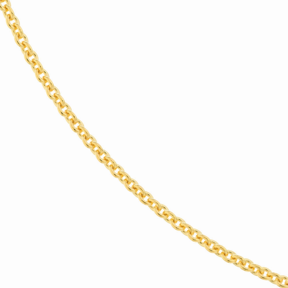 14k Gold 1.5mm Cable Chain, 18"