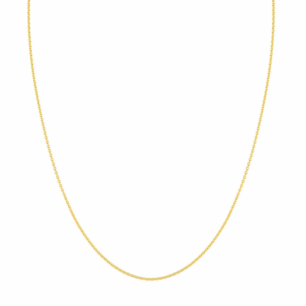 14k Gold 1.5mm Cable Chain, 18"
