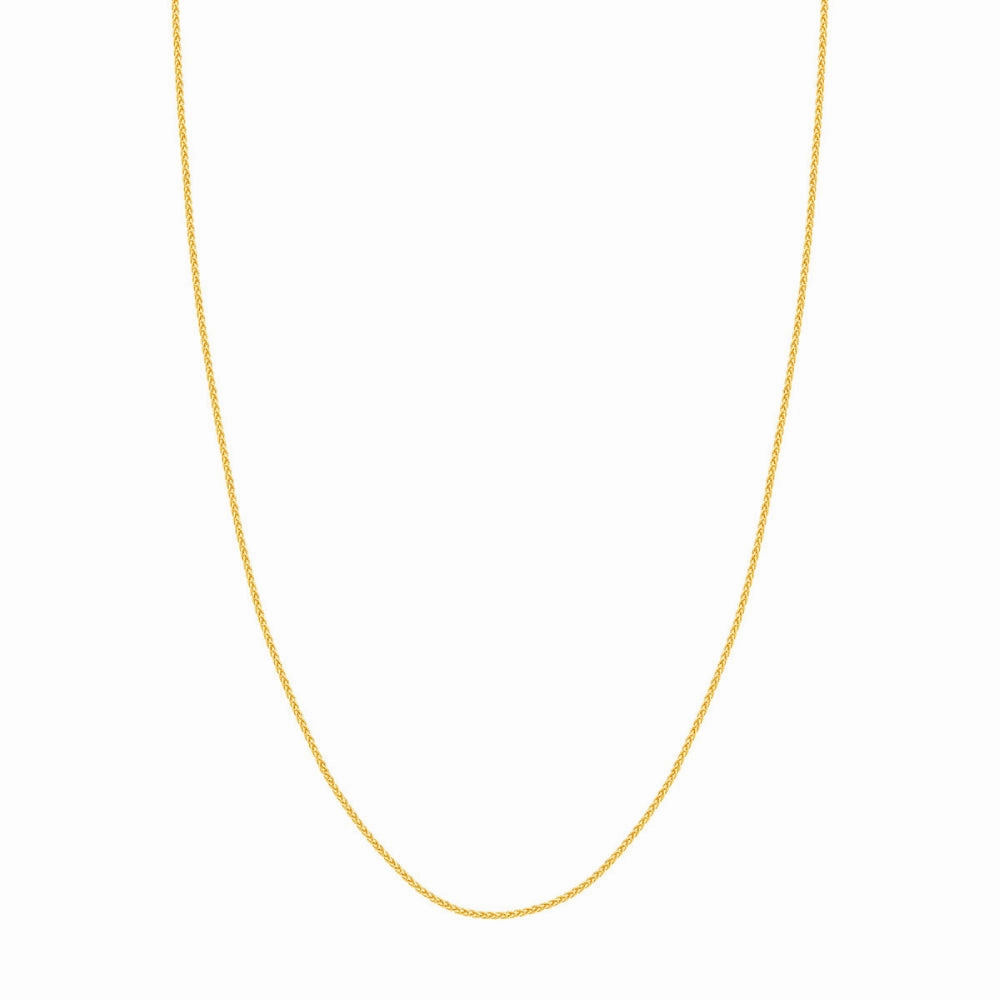 14k Gold 1.65mm Wheat Chain, 24"