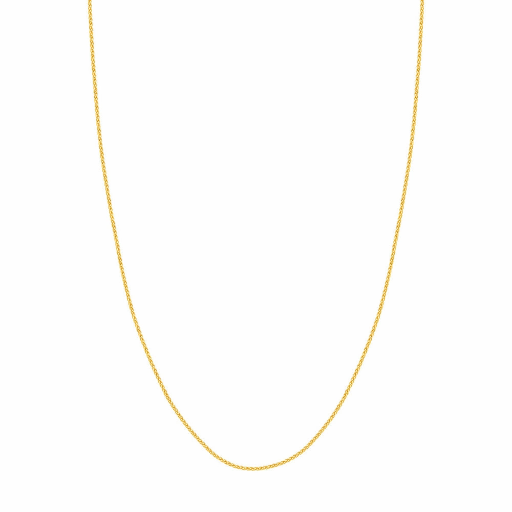 14k Gold 1.65mm Wheat Chain Necklace