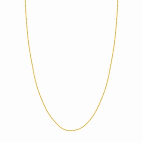 14k Gold 1.65mm Wheat Chain Necklace