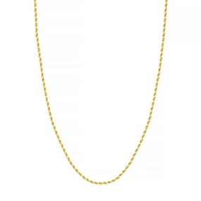14k Gold 2.5mm Diamond-Cut Rope Chain