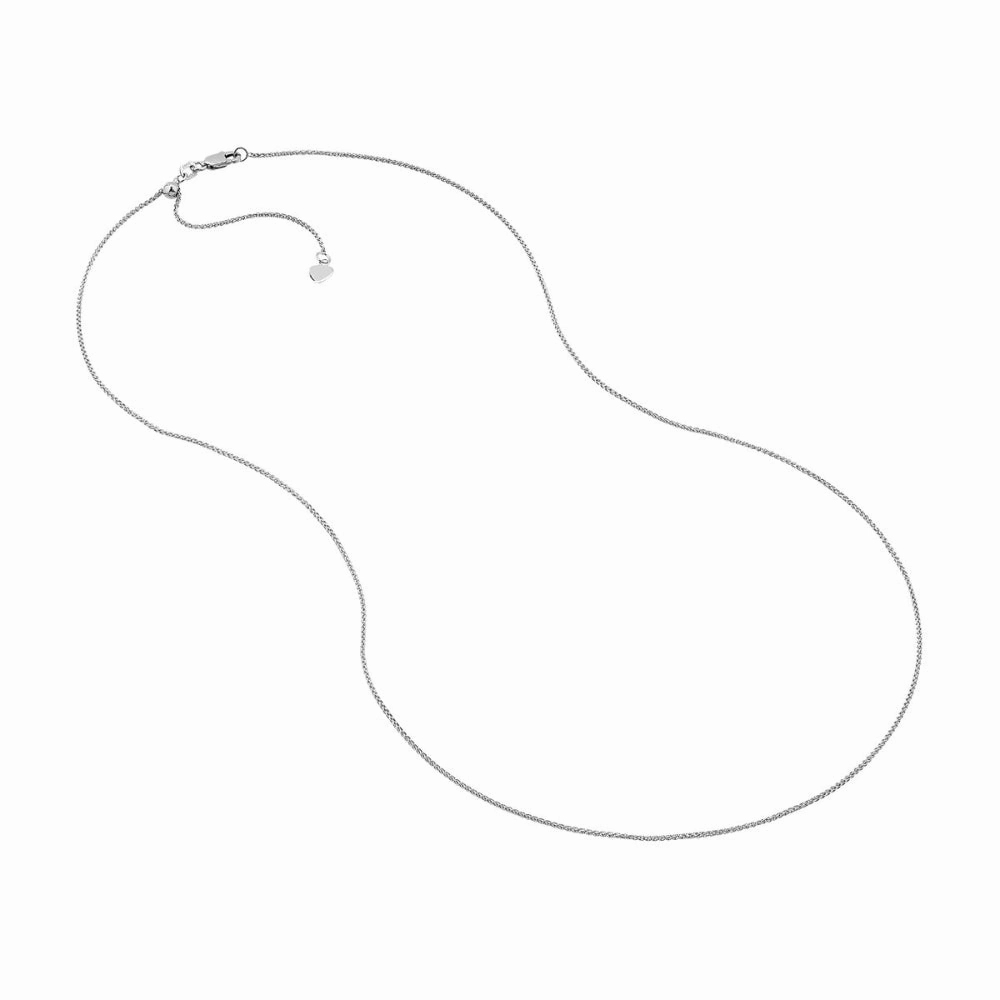 14k Gold Adjustable Length Wheat Chain