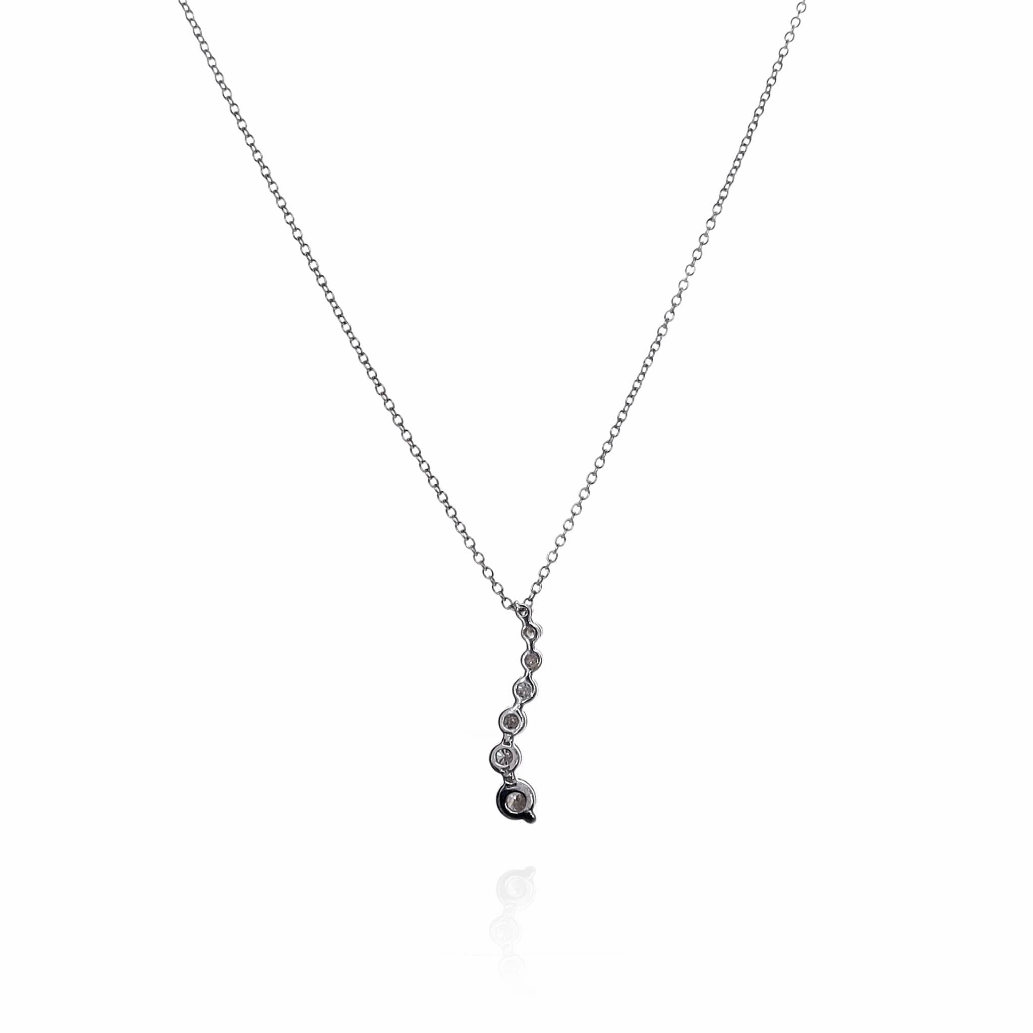 14k Gold Adjustable "S" Shape Diamond Journey Pendant