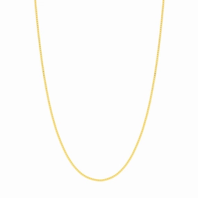 14k Gold Box Chain with Slider Bead