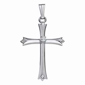 14k Gold Cross Pendant Necklace 18"