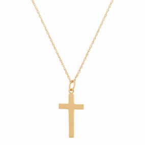14k Gold Cross Pendant Necklace
