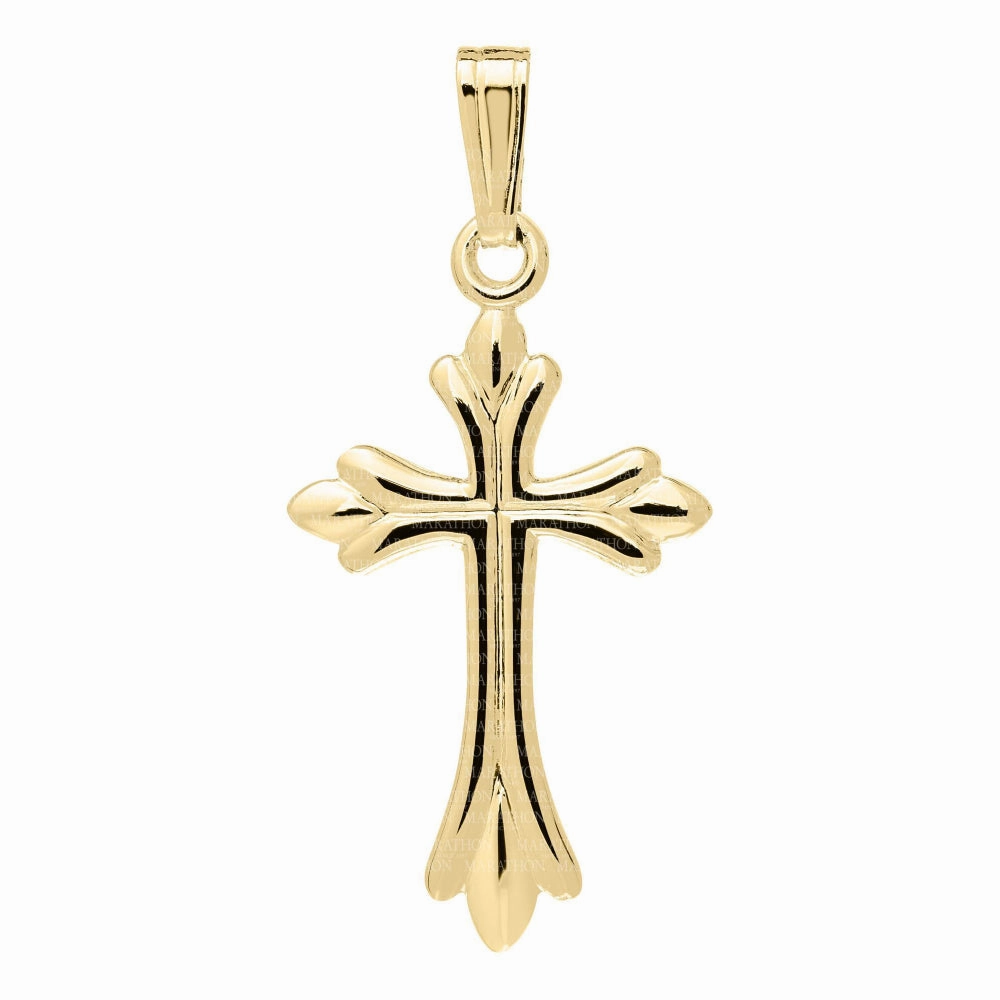 14k Gold Cross Pendant Necklace