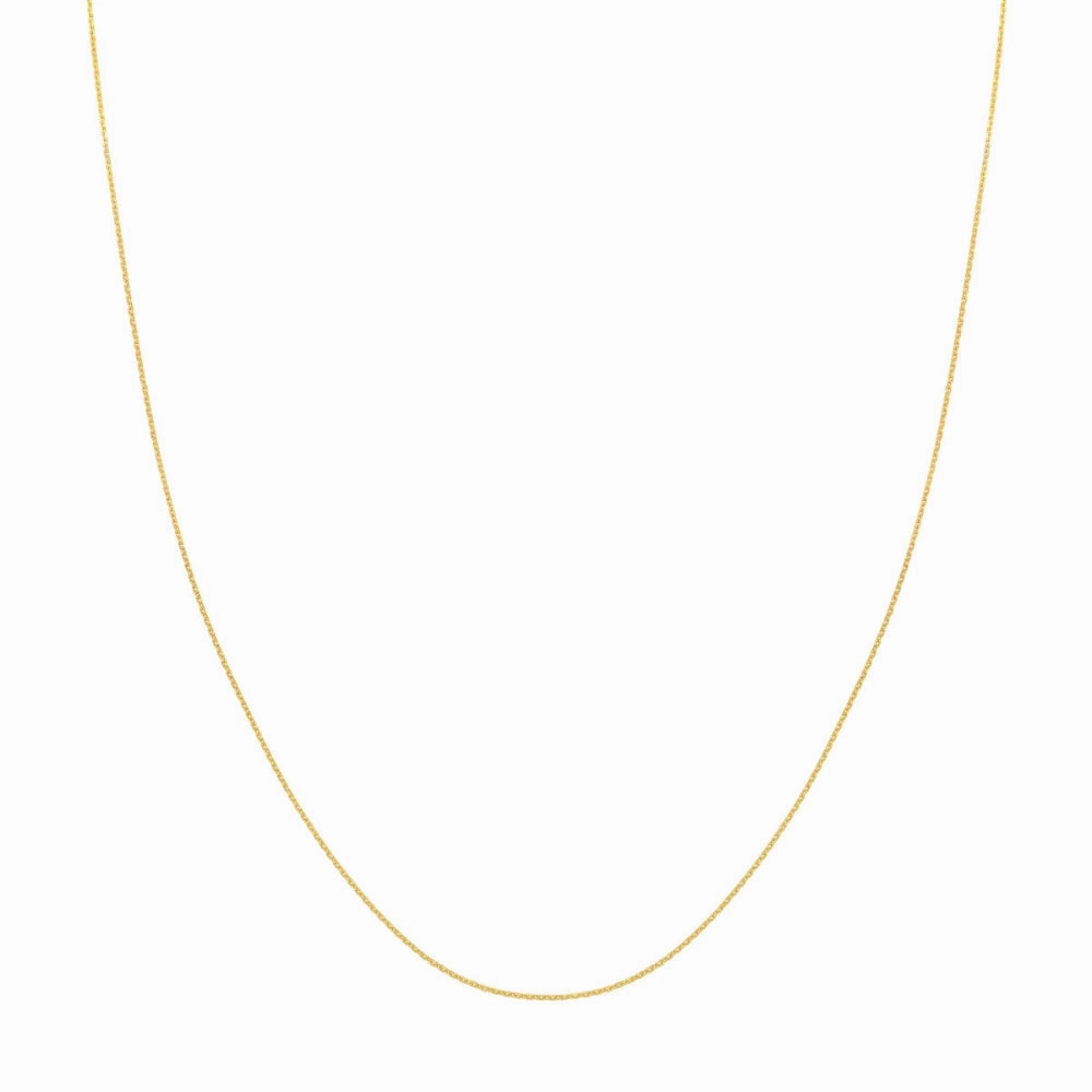14k Gold Diamond-Cut .8mm Cable Chain