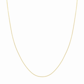 14k Gold Diamond-Cut .8mm Cable Chain