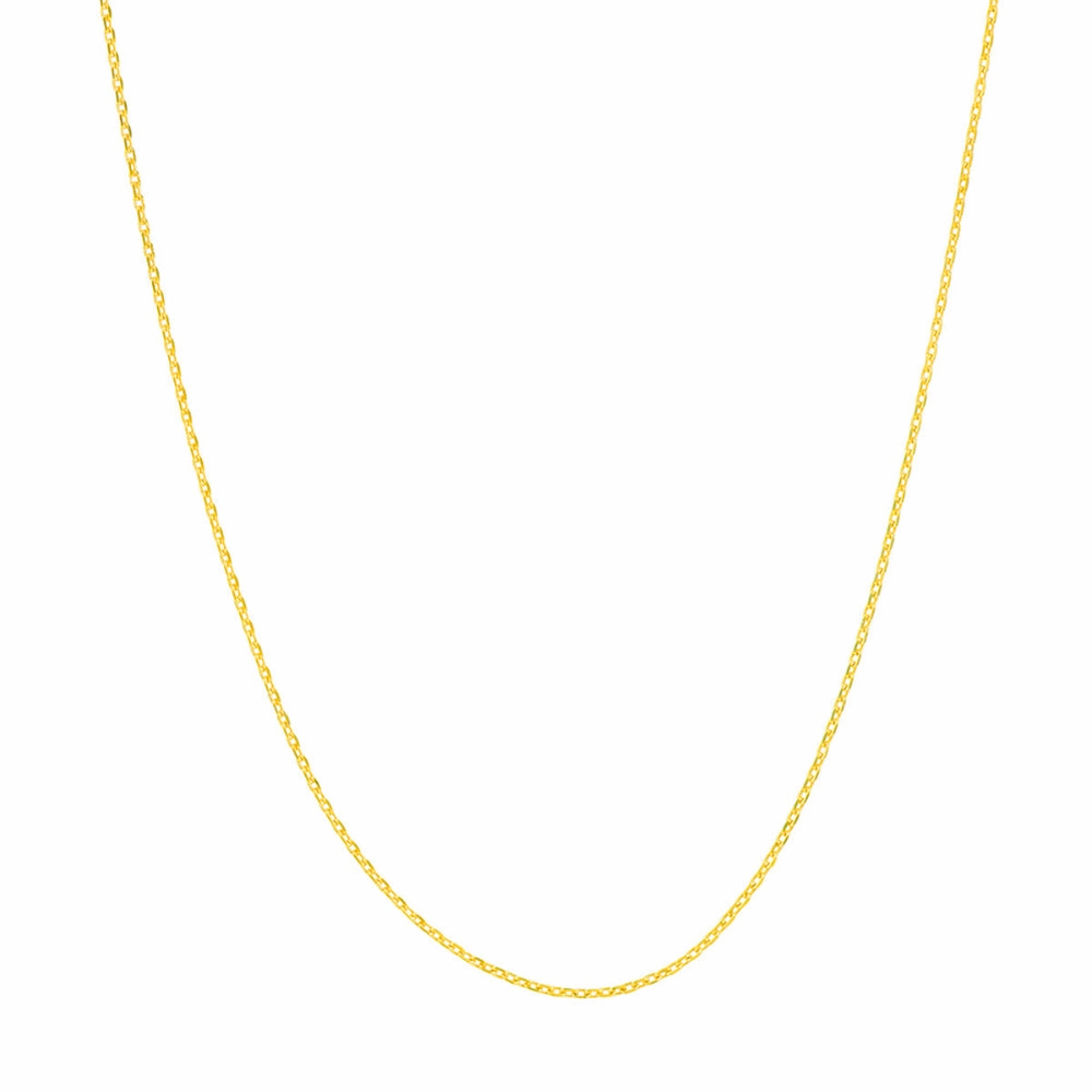 14k Gold Diamond-Cut Cable Chain, 20"