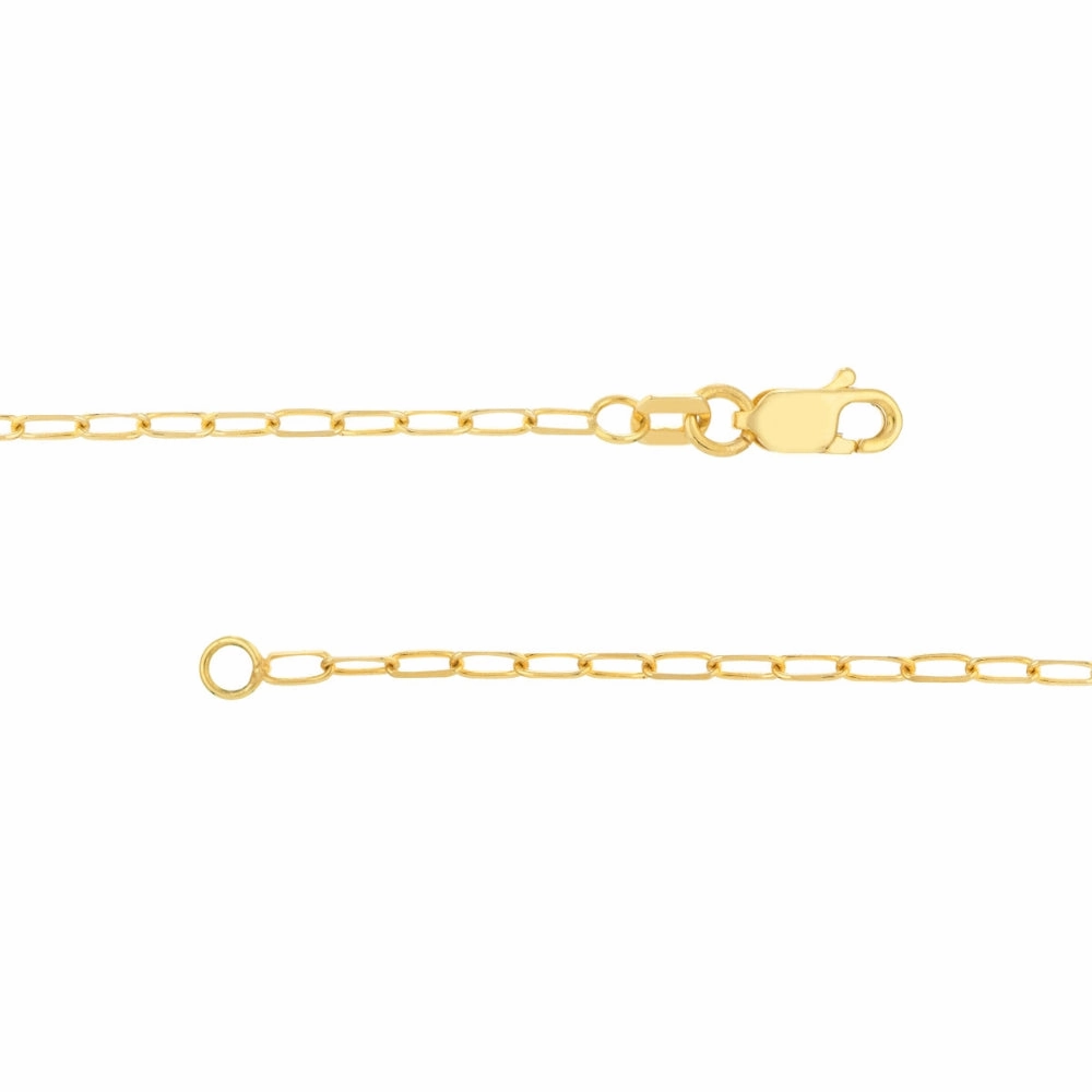 14k Gold Engravable Disc Pendant Necklace, 22"
