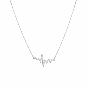 14k Gold Heartbeat Necklace
