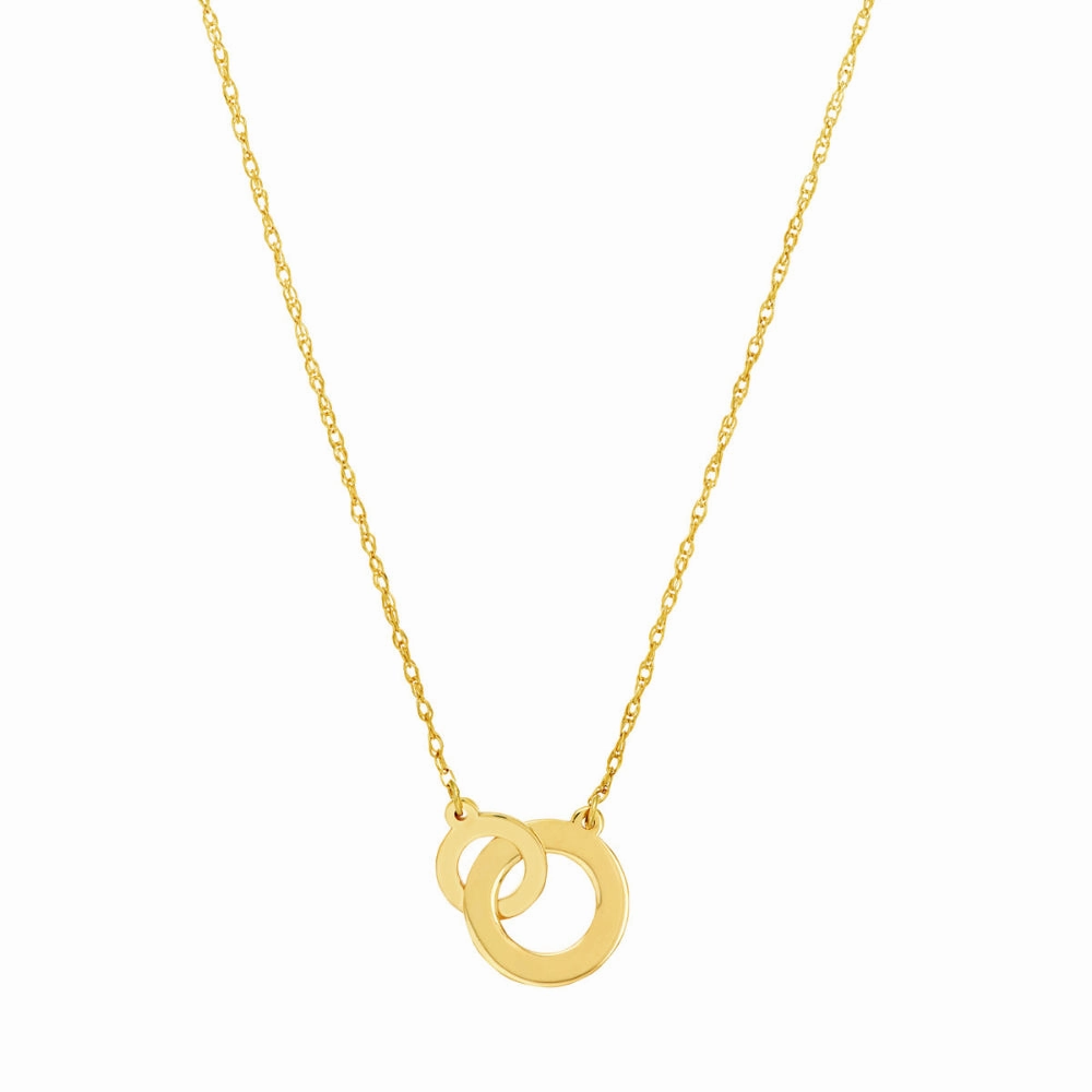 14k Gold Interlocked Circles Necklace