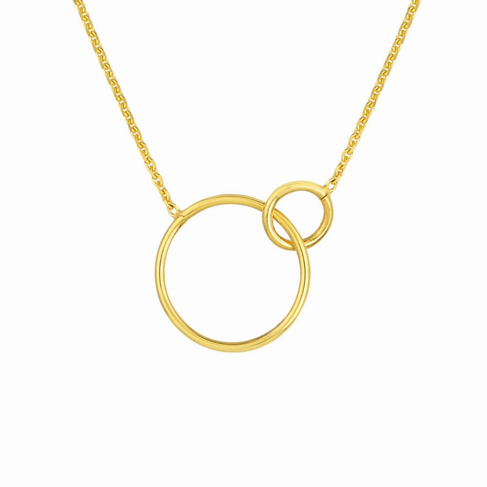 14k Gold Interlocking Circles Necklace