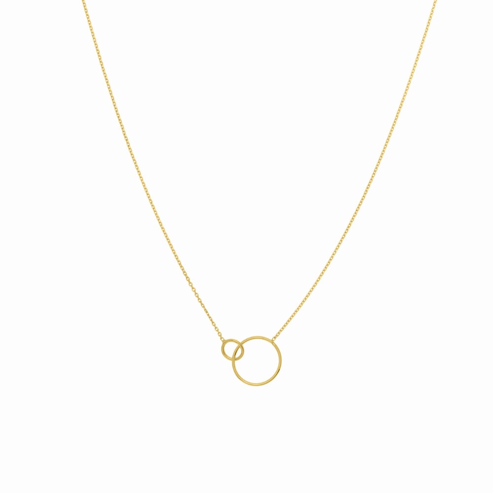 14k Gold Interlocking Circles Necklace